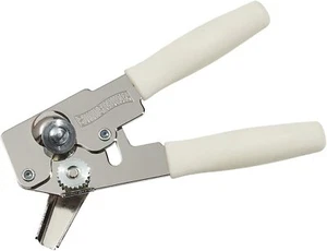 SWING A WAY Can Opener Compact Manual Steel Cushion Grip Kitchen Gadget - White - Picture 1 of 3