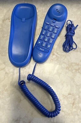 Синий BD-016BLUE-Slimline синий цвет телефона стены стола с памятью б/у быстрая доставка - Изображение 1 из 4