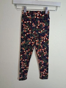 LulaRoe Leggings Christmas Candycane Holly Holidays Girls Size Small/Medium - Picture 1 of 5