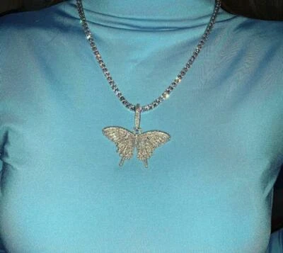 Collar mariposa estrás, gargantilla tenis, collar tenis mariposa, Foto 1 de 4