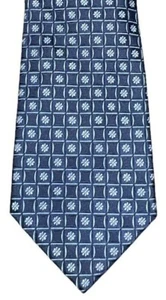 Jones New York Mens Blue Cube Check Silk Neck Tie Necktie 59.5" x 3.75" - Picture 1 of 4