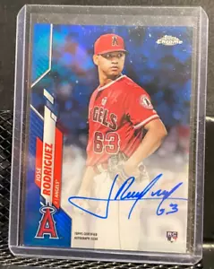 Jose Rodriguez 2020 Topps Chrome Blue Refractor Auto (RC) #143/150 - Angels - Bild 1 von 2