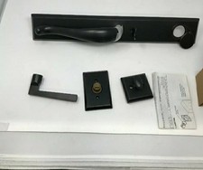 Baldwin Longview Handleset Left Hand Taper Lever&Rustic Square Rose Dark Bronze