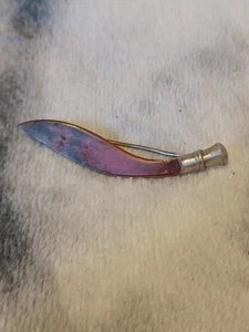 Vintage Sterling Silber Krummsäbel Schwert Brosche Anstecknadel - Bild 1 von 4