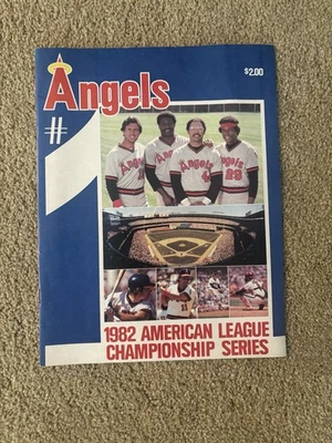 1982 ALCS  Unused ticket game 1 +gameday program + 3 decals  Angels vs Brewers - Image 1 of 3