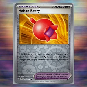 Prismatic Evolutions - Haban Berry - 111/131 - Reverse Holo - TCG Pokemon Card - Picture 1 of 1