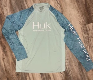 Huk Performance Fishing Mens Double Header Long Sleeve Shirt Men Small - Picture 1 of 15