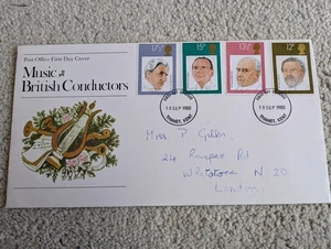 Music British Conductors Post Office First Day Cover 1980 - Picture 1 of 1