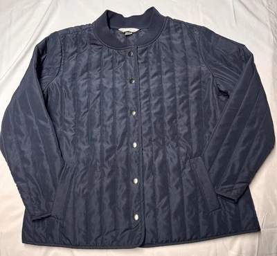 Christopher & Banks Quilted Puffer Navy Coat Jacket Size Petite XL - Image 1 of 4