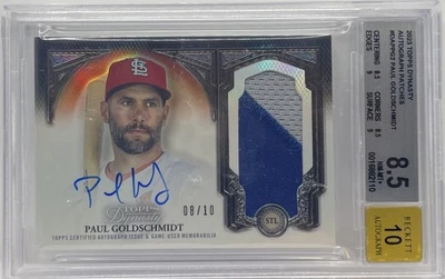 2023 Topps Dynasty PAUL GOLDSCHMIDT Patch Auto Autograph #08/10 BGS 8.5 10 SSP - Image 1 of 2