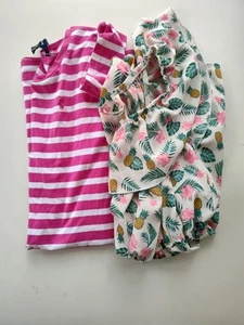 2 Piece Lot Girls Summer Dress And Romper Size 10/12 - Picture 1 of 5