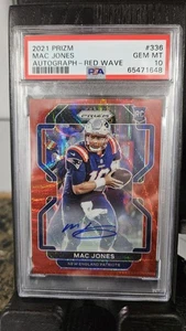 2021 Panini Prizm MAC JONES Rookie Red Wave Prizm RC AUTO #/149 PSA 10 - LOW POP - Bild 1 von 2