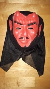 Halloween Grusel Fasching Karneval Maske Teufel Kinder Erwachsene schwarz rot - Bild 1 von 2