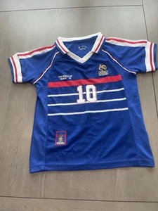 FRANCE 1998 RETRO WORLD CUP HOME SHIRT ZIDANE #10 - Picture 1 of 16