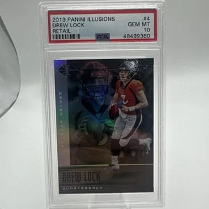 2019 Panini Illusions DREW LOCK Retail RC #4 PSA 10 GEM MINT - Picture 1 of 2