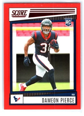 2022 Score #345 Dameon Pierce Red RC Rookie - Image 1 of 2