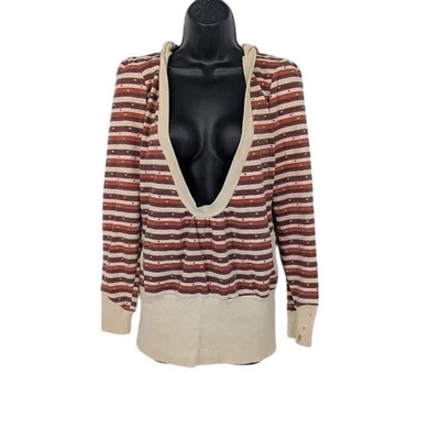 Sudadera con Capucha Pullover Vintage Autoestima Mujer Talla M Profundo V Rayas Grunge Festival Foto 1 de 4