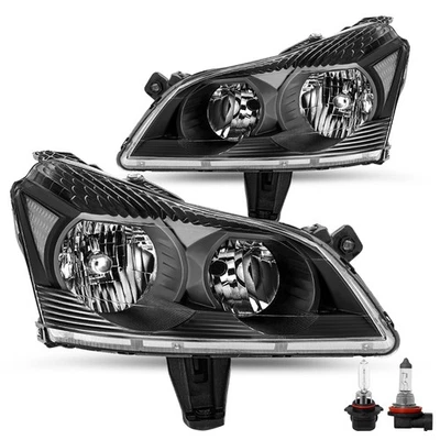 Faros negros para Chevy Traverse LS LT 2009-2012 faros con bombillas izquierda y derecha Foto 1 de 4