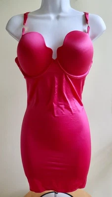 FREDERICK'S OF HOLLYWOOD PINK DIRECTORS CUT LIQUID SATIN CHEMISE = SIZE XXL =NWT - Image 1 of 4