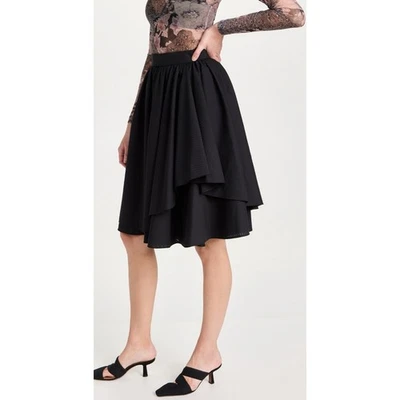 Traje de lana Tory Burch falda de ballet asimétrica plisada negra para mujer 0 clásica Foto 1 de 4