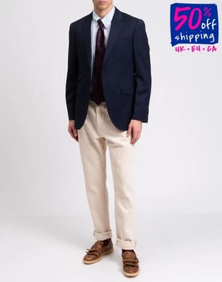 Blazer chaqueta Hackett de sarga de lana talla 38R / 48R / S de un solo pecho PVP €415 Foto 1 de 4