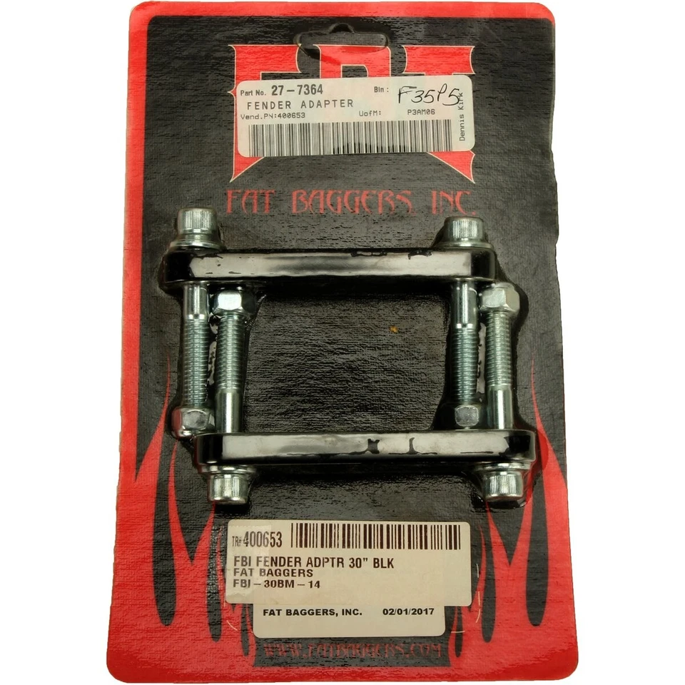 Fat Baggers Inc. Black Fender Adaptor for 30 in. Wheel - FBI-30BM-14 - Image 1 of 1