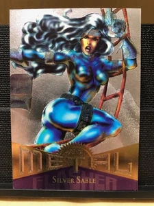 1995 Marvel Metal Silver Flasher FOIL Parallel Card Silver Sable Card #40 N Mint - Picture 1 of 16