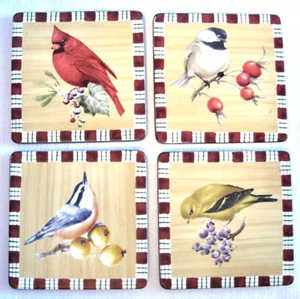 Lenox Wintergrüße Alltag Untersetzer Weihnachten 4er Set Vögel mit Box - Bild 1 von 10