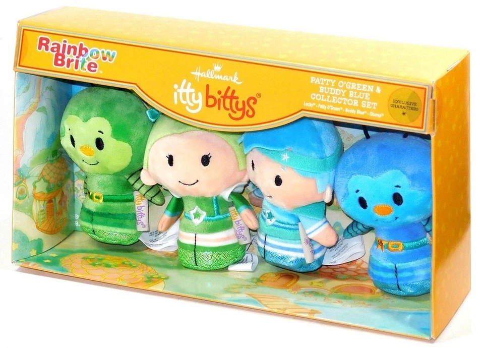 Hallmark Itty Bittys Rainbow Brite Collector Set Patty O'green and Buddy Blue