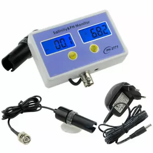 Digital Salinity&PH Meter Salinity&PH Monitor Tester for Aquarium 2 way Power - Picture 1 of 11