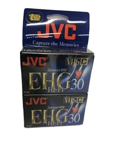 JVC EHG Hi-Fi Compact VHS 90 Minute Tapes - 2 pack - TC-30 VHSC - Picture 1 of 4