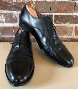 Peal and Co. Made in England 4 Brooks Brothers Cap Toe Black Oxford Shoes 10.5C