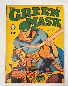 The Green Mask #1 Summer 1940 - Origin of GM & Domino - Lou Fine for Fox Feature - Picture 1 of 9