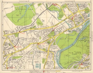 SW LONDON. Hounslow Isleworth Osterley Brentford Richmond Osterley 1948 map - Picture 1 of 1