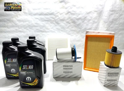 KIT TAGLIANDO FIAT TIPO 1.6 D DIESEL 120 CV 5L 0W30 SELENIA + 4 FILTRI ORIGINALI - Immagine 1 di 3