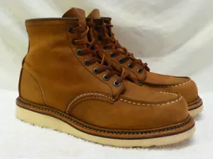 Stivali da lavoro Red Wing Heritage Classic Moc Toe 1907 in pelle ambra 8D $440 - Foto 1 di 12