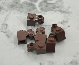 Lego Parts (6) Reddish Brown Brick Modified 1 x 1 w Scroll Hollow Stud No 20310 - Picture 1 of 1