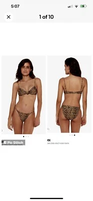 NUEVO CON ETIQUETAS VIX Paula Hermanny Kimi Erin Nudo-Rafa Leopardo Bikini Traje de Baño 2 Piezas Pequeño Foto 1 de 4
