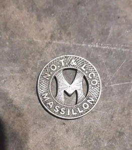 Vintage Massillon Ohio Good for One City Fare Transit Token N.O.T. & L. Co. - Picture 1 of 3