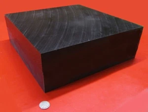 Tivar UHMW PE Black Sheet 4.00" Thick x 12" Wide x 12" Length  - Picture 1 of 12