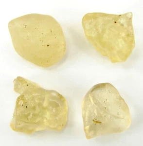 Lote de 4 piezas de gemas de vidrio natural del desierto de Libia de 45,90 quilates ásperas de 16-21 mm - 2753 - Imagen 1 de 2