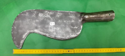 Outil Ancien Forgé, SERPE À DOUILLE - REVOLLIER, émondoir, coupe-gui, croissant - Photo 1/4