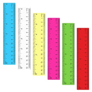 6 Pcs Clear Ruler 6 Inch Ruler Plastic, Small Ruler for Journaling Colorful Prac - Picture 1 of 12