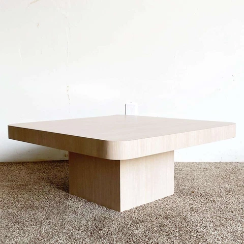 Postmodern Wood Grain Laminate Mushroom Coffee Table Cover