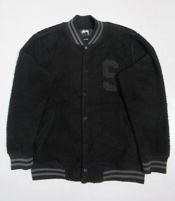 Куртка стриженая мужская Stussy Varsity черная размер L 118148-001 - Изображение 1 из 4