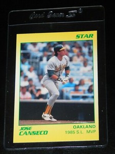 1990 STAR COMPANY YELLOW JOSE CANSECO CARD #9 (Near-Mint - Mint)