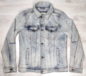 Chaqueta vaquera Hollister Epic Flex elástica California envejecida para hombre UK M - Imagen 1 de 8