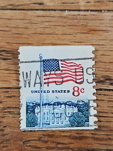US Stamp Flag Over White House 8c Used 1338F - Picture 1 of 2