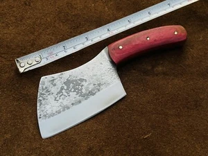Cuchillo de chef de acero al carbono antiguo hecho a mano, cuchilla, hacha, camping 103 - Imagen 1 de 4