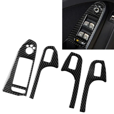 4 piezas reposabrazos de puerta interior tapa embellecedor para Audi A4 B8 2008-2014 EE. UU. Foto 1 de 4